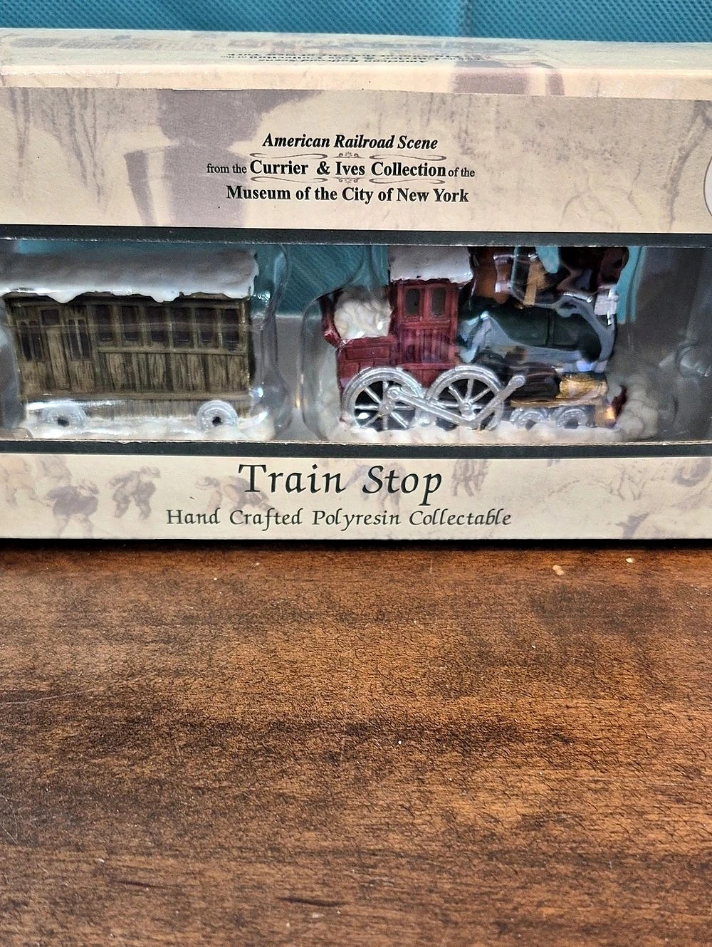 Currier & Ives Train Stop Polyresin Train Collectible